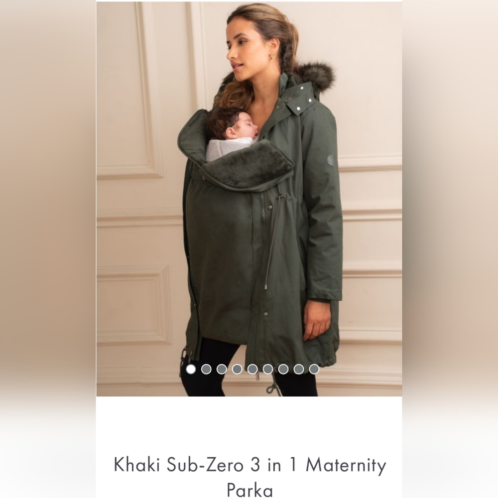 Seraphine Maternity Parka size 4 khaki